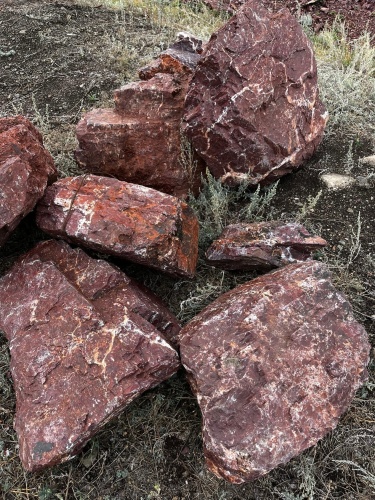 Камни для ландшафтного дизайна красно-фиолетовые 10-60 килограмм купить в Владикавказе