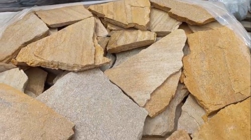 Плитняк златолит жёлтый для цоколя купить в Владикавказе