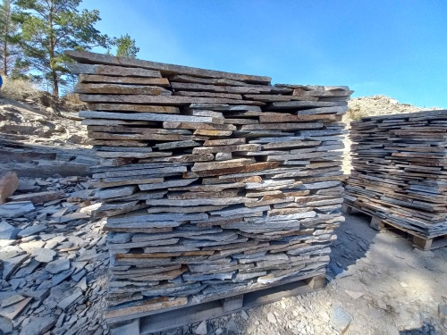 Плитняк златолит серебристый для фасада купить в Владикавказе